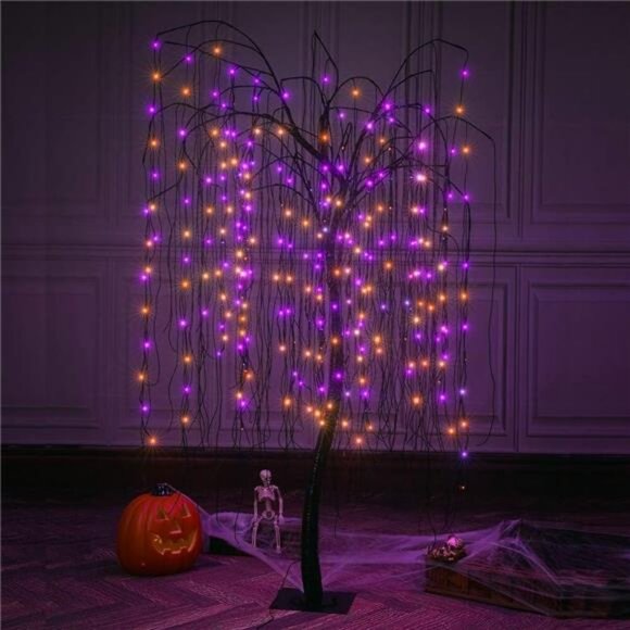 7 Feet Halloween Willow Tree, 256 LED Lights for Home, Festival, Nativity,Party - Picture 3 of 8